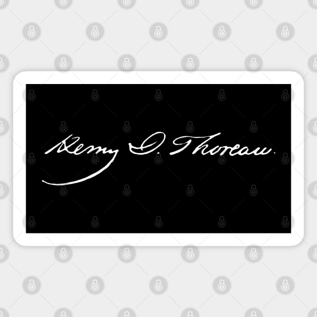 Signature of Henry David Thoreau, American Transcendentalist Magnet by TuncGK